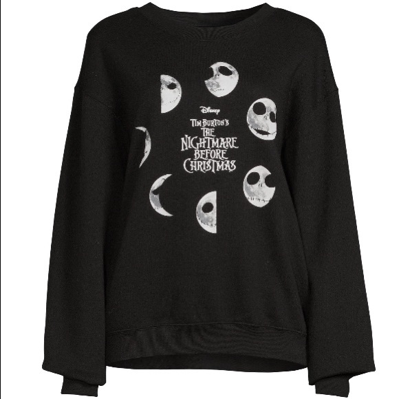 Disney Nightmare Before Christmas black Sweatshirt Disney Phase Jack XL - Picture 2 of 5
